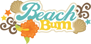 Beach Bum SVG scrapbook title beach svg cut file seashell svg files beach svg scrapbook title