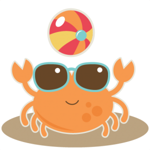 Crab With Beach Ball SVG cut file for scrapbooking crab svg cut file beach svg cut files free svgs