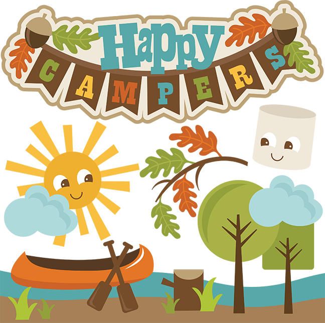 Happy Campers SVG cut files camping svg file canoe svg file