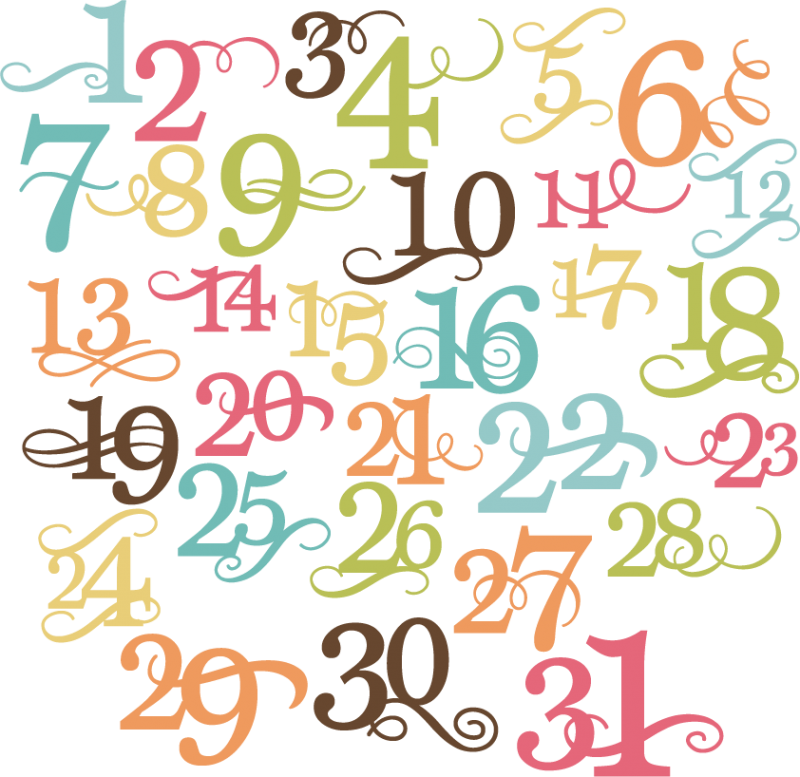 Download Numbers Of The Month SVG cut files for scrapbooking free svg cut files free svg files
