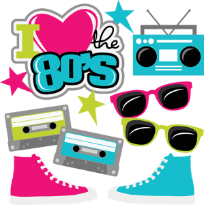 I Heart The 80's SVG cut files for scrapbooking 80's svg files cassette tape svg file sneakers svg file