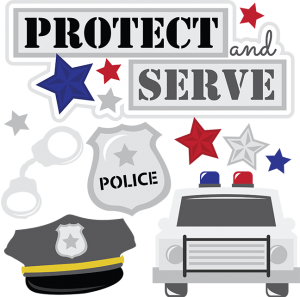 Protect And Serve SVG cut files for scrapbooking police svg files police car svg files police svg cut files