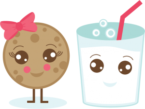 Milk &amp; Cookie SVG cut file cute cookie svg file milk svg file cute svg cuts free svgs free svg cuts