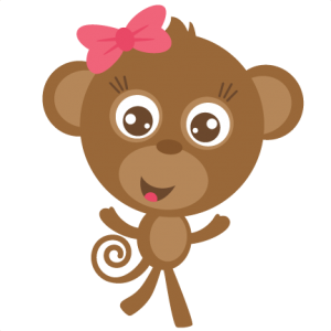 Girl Monkey SVG cut file for scrapbooking free svgs free svg cuts monkey svg file cute svgs