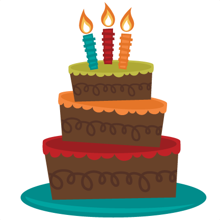 3 Tiered Birthday Cake SVG cut file for cutting machines birthday cake ...