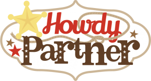 Howdy Partner SVG scrapbook title cowboy svg cut files cowgirl svg cut files free svg cuts