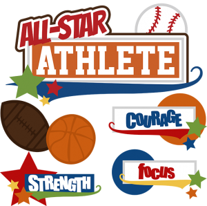 All-Star Athlete SVG cut files for scrapbooking baseball svg basketball svg football svg