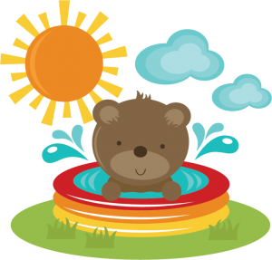 Bear In Pool SVG cut files for scrapbooking bear svg file beach svg file free svgs summer svg cuts
