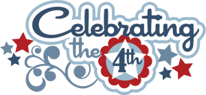 Celebrating The 4th SVG scrapbook title 4th of July SVG cut files free svg cuts cute svgs