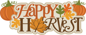 Happy Harvest SVG scrapbook title fall svg files pumpkin svg file autumn svg cuts