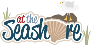 At The Seashore SVG scrapbook title beach svg scrapbook title seashell svg files seagull svg file