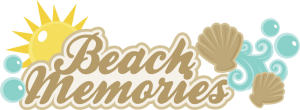 Beach Memories SVG scrapbook title beach svg cut file seashell svg files beach svg scrapbook title