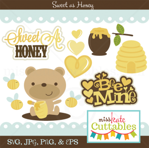 Sweet As Honey SVG bundle for scrapbooking cardmaking valentines svg files free svgs cute svg cuts