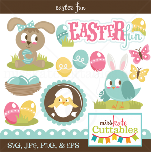 Easter Fun SVG scrapbook bundle easter svg files easter cut files easter svg files free svgs cute svg cuts