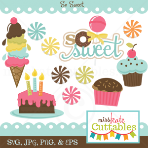 So Sweet SVG scrapbook bundle free svgs for cards free svg files for scal cute svg cuts