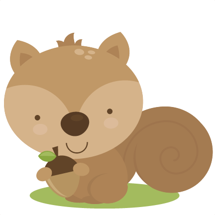 Cute Squirrel SVG cut file for scrapbooking woodland animals clipart