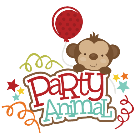 Download Party Animal SVG scrapbook title monkey svg cut file for cutting machines free scal files