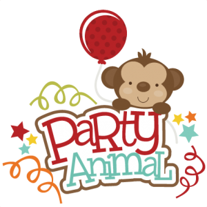 Party Animal SVG scrapbook title monkey svg cut file for cutting machines free scal files