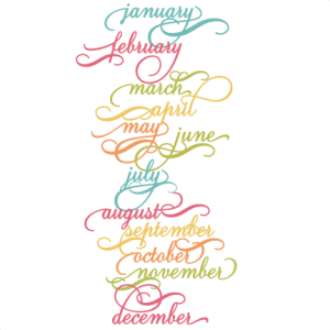 Months Of The Year SVG scut files name of months svg files for scrapbooking free svgs