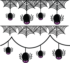 Spider Borders SVG cut files for scrapbooking paper crafts halloween scal cutting files
