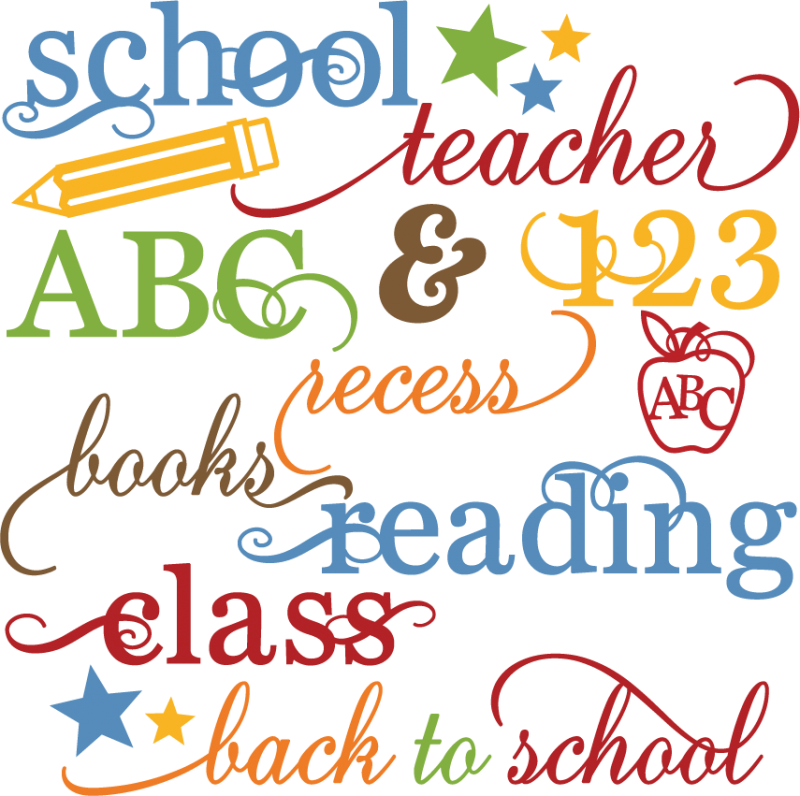 Download School Words Set Svg Files For Scrapbooking School Svg Cut Files Free Svgs School Svgs Scal Files