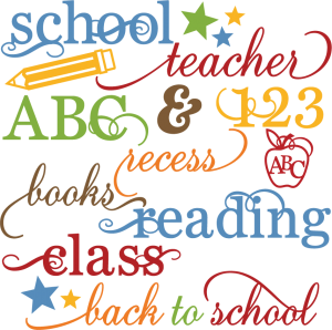 School Words Set SVG files for scrapbooking school svg cut files free svgs school svgs scal files