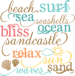 Beach Words Set SVG cut files beach svg files sun svg cuts free svgs free svg cuts free scal files