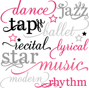 Dance Words Set SVG scrapbook title dance svg files dance cut files free svgs free svg cuts