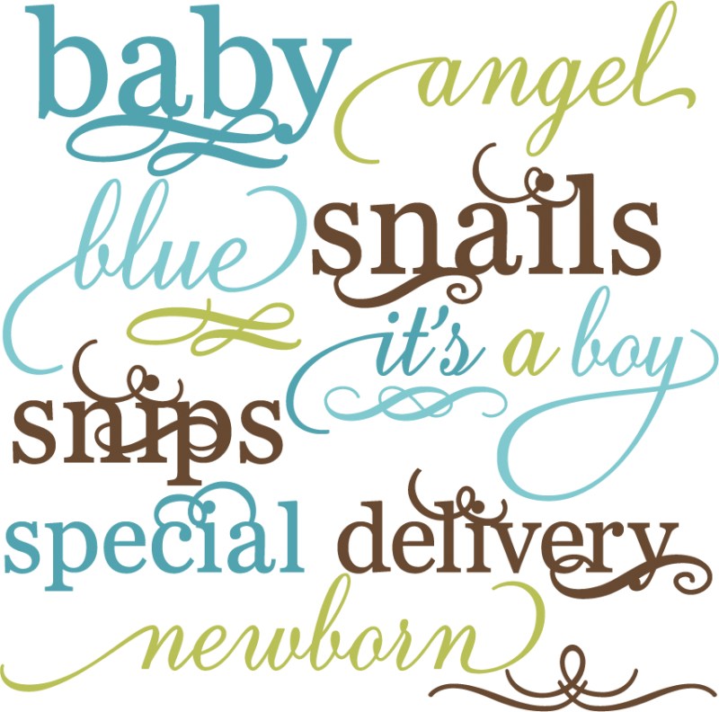 Download Baby Boy Words Set SVG file for scrapbooking crafts baby ...