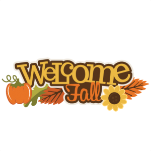 Welcome Fall SVG scrapbook title pumpkin svg file fall leaves svg cuts sunflower scal files