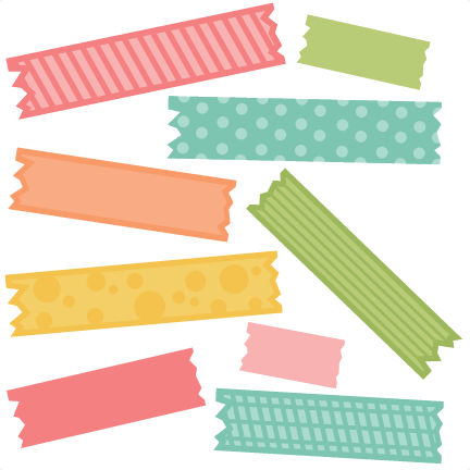 Valentines Day Washi Tape Clip Art, Washi Tape Clipart set