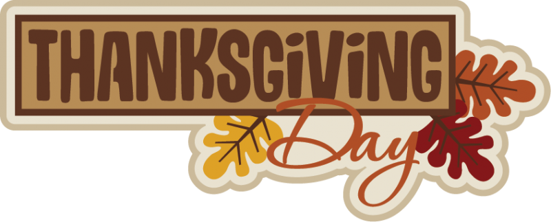 Happy Thanksgiving Day - Scrapbook Page Title Sticker