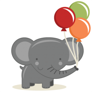 Birthday Elephant SVG cut file birthday svg files birthday svg cutting files free svg cuts