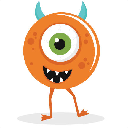 One-Eyed Monster svg cut file for cutting machines cute clipart free
