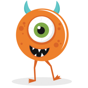 One-Eyed Monster svg cut file for cutting machines cute clipart free svg cuts halloween svg files