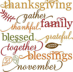 Thanksgiving Words Set SVG cut files for scrapbooking thanksgiving words clipart  free svg cuts