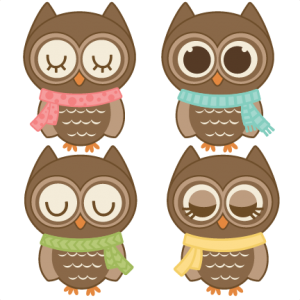 Assorted Winter Owls SVG cutting files owl svg cuts winter svg cuts free svg cut files