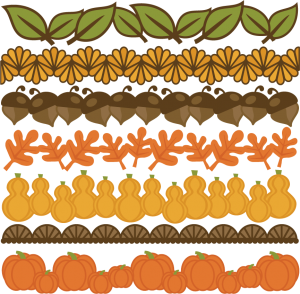 Thanksgiving Borders Set SVG cut files for scrapbooking thanksgiving words clipart  free svg cuts