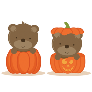 Bears In Pumpkin SVG scrapbook file bear svg file cute bear svg file cute svg cuts free svgs free svg cut files