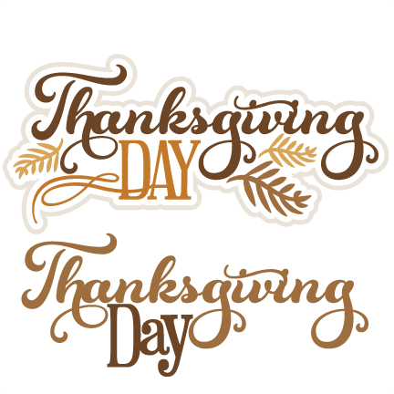 Happy Thanksgiving Day - Scrapbook Page Title Sticker