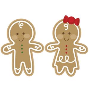 Gingerbread Couple SVG cutting file gingerbread man svg cut file