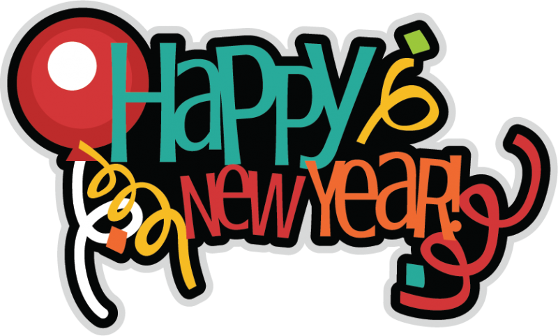 Happy New Year SVG scrapbook title