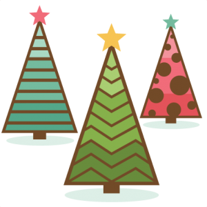 Retro Christmas Trees SVG cutting files for scrapbooking christmas svg cut files free svgs