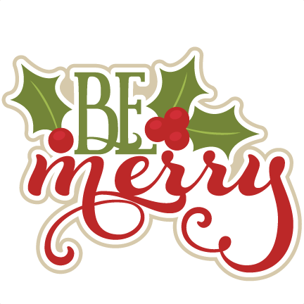 Be Merry SVG scrapbook title