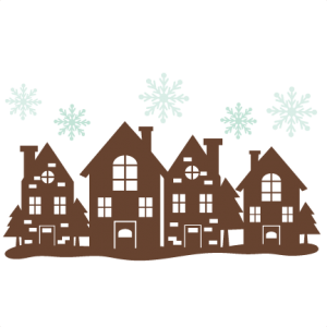 Christmas House Border SVG cutting files free svg cuts