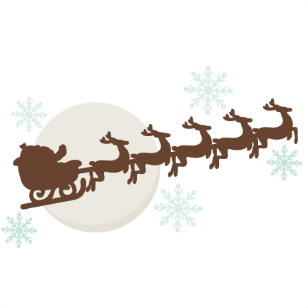 Download Reindeer Pulling Sleigh Svg Cutting Files Free Svg Cuts Christmas Svg Files