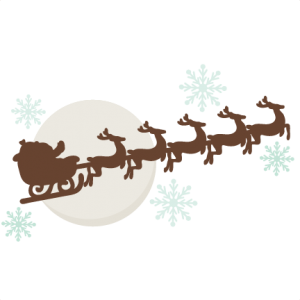 Reindeer Pulling Sleigh SVG cutting files free svg cuts christmas svg files