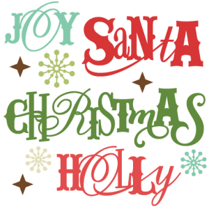 Christmas Sentiments SVG cutting files christmas words clipart free svg cuts