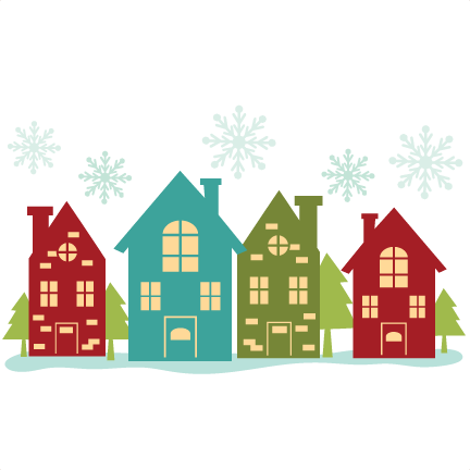 Christmas House Border SVG cutting files christmas svg cuts free svgs