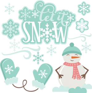 Let It Snow SVG cutting files snowman svg cuts winter svg cut files cute clipart